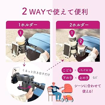 Hitomy　ベビーカー Amazon.co.jp: ベビーカー用 ドリンクホルダー 2個 ツイン